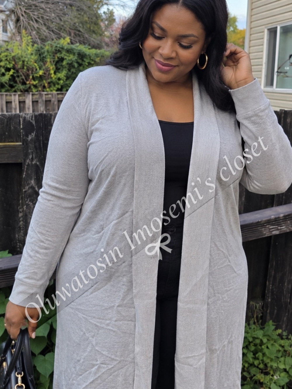 Soft Grey Longline Cardigan
